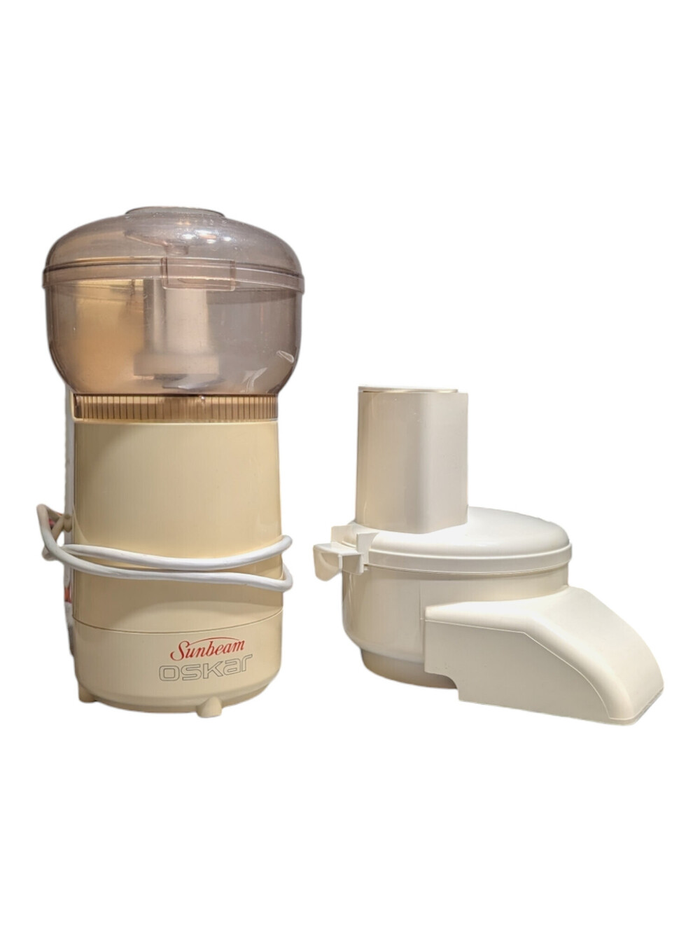 Sunbeam Oskar FM 215 Food Processor Chopper Attachments Vtg Tested USA Duty Paid